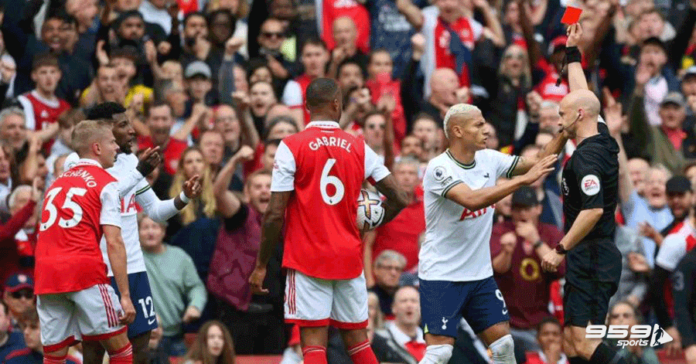Antonio Conte arsenal referee red card