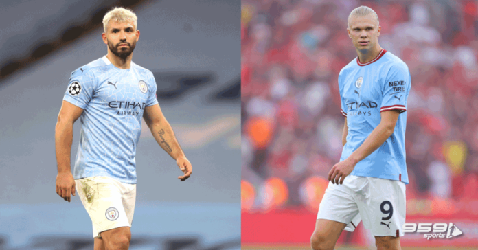 Aguero and Haaland Man City