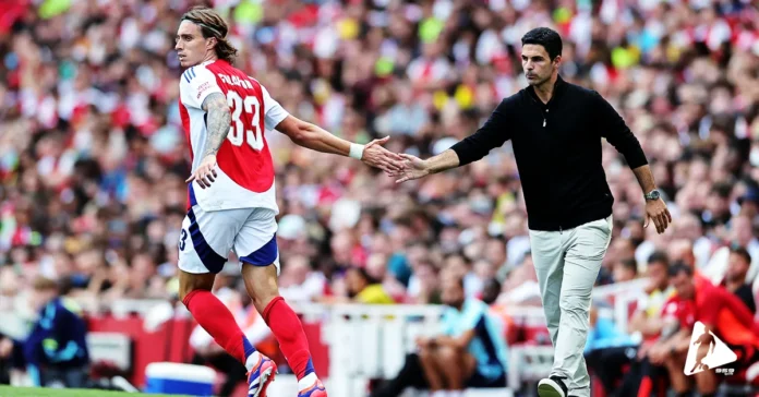 Mikel Arteta and Calafiori