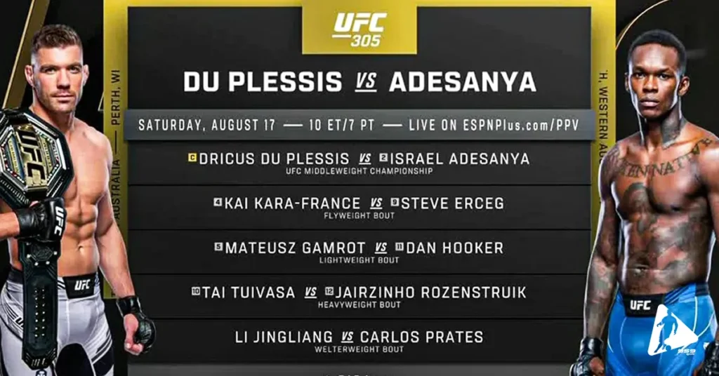 ufc 305 schedule
