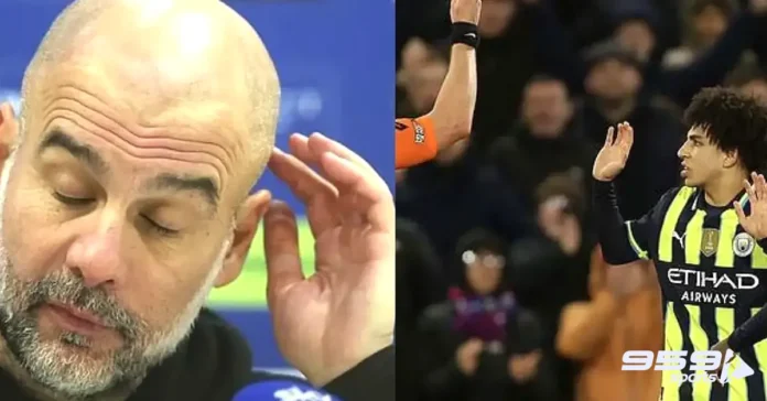 Pep Guardiola reflects on Rico Lewis' red card in Crystal Palace draw