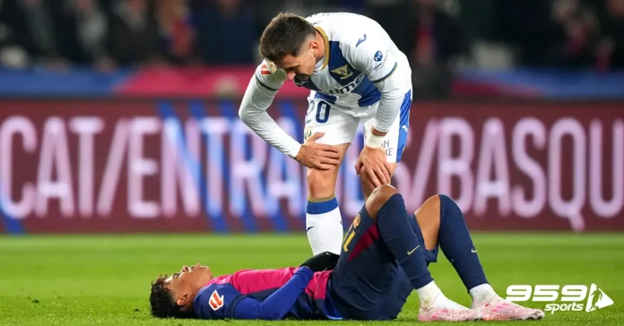 Yamal suffers another ankle injury in defeat to Leganes