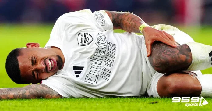 Arsenal confirm Gabriel Jesus tore his anterior cruciate ligament